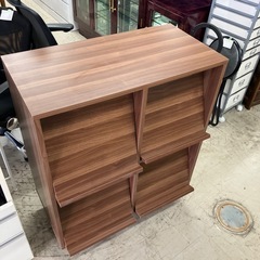 A2510-720 木目調　キャビネット　チェスト　収納　キズ汚れ有りの画像