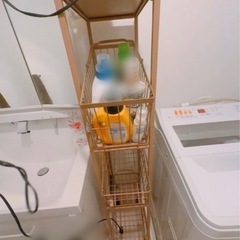 【12月8-12日に取引希望】テレビ台・洗濯ラック　茶色の画像