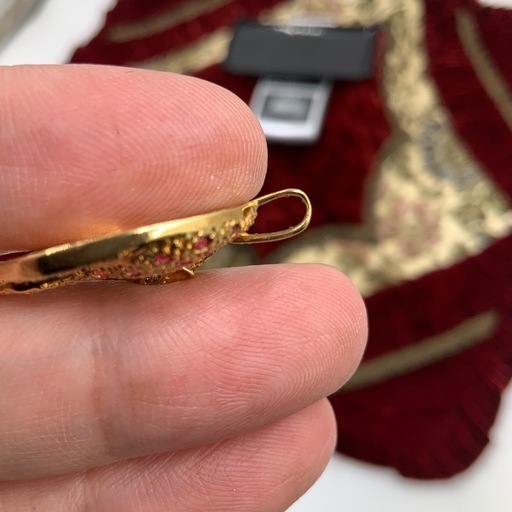 K18 パンサートップ　ペンダント　5.7g ルビーダイヤ