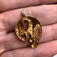 K18 パンサートップ　ペンダント　5.7g ルビーダイヤの画像