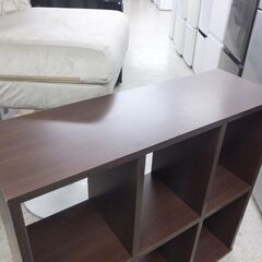 オープンラック 幅90cm 3列2段 ブラウン 収納棚 オープンシェルフ ディスプレイラック ☆ 札幌市 北区 屯田 の画像