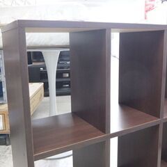 オープンラック 幅90cm 3列2段 ブラウン 収納棚 オープンシェルフ ディスプレイラック ☆ 札幌市 北区 屯田 の画像