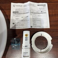美品 アイリスオーヤマ 6畳 LED シーリングライト リモコン付き 2017年製の画像