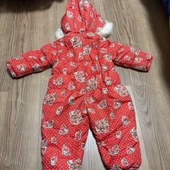 90センチ ジャンプスーツ　赤の画像