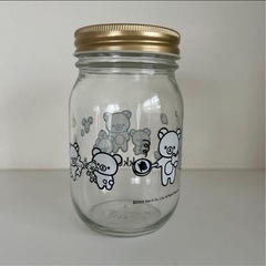 リラックマ　Rilakkumaデザインのガラス瓶の画像