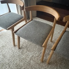 ダイニングチェア3脚セット　ルンバ対応の画像