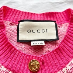 【極美品】　グッチ　GG柄　ジャガード　カーディガン　長袖　ニット　ロゴ　人気の画像