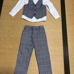 iz boot フォーマルスーツ 七五三　100cm グレー系チェックの画像