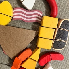 木のおもちゃ、おままごと、おかず
セットの画像