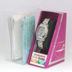 動作品 CITIZEN Q&Q SOLARMATE HJ05-205 ソーラー電波腕時計 フリーアジャストバンド 取説・陳列用ケース付属 札幌市 清田区 平岡の画像