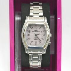 動作品 CITIZEN Q&Q SOLARMATE HJ05-205 ソーラー電波腕時計 フリーアジャストバンド 取説・陳列用ケース付属 札幌市 清田区 平岡の画像