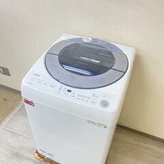 中古家電セット(冷蔵庫 AQUA 201L 2022年製 AQR-20M(S)  洗濯機 SHARP 8kg 2022年製 ES-GV8F-S )の画像