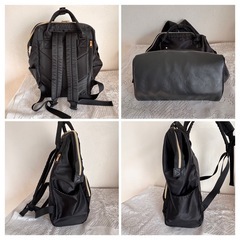 an•an リュックサック バックパック ブラックの画像