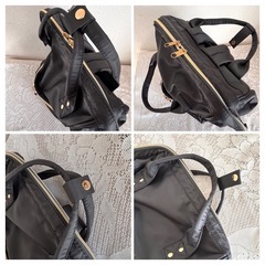 an•an リュックサック バックパック ブラックの画像