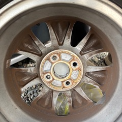 【商談中】ホンダ純正ホイール4本(タイヤも)•タイヤラック(コメリ)の画像