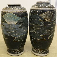 薩摩焼 香山造 小瓶 一輪差 花瓶の画像