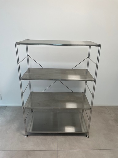 無印良品 ステンレスユニットシェルフ・ステンレス棚セット 86×41