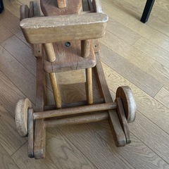 レトロ　木馬　ロッキングホース　アンティークにもの画像