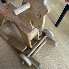 レトロ　木馬　ロッキングホース　アンティークにもの画像