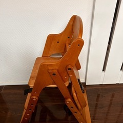 澤田木工 木製 ハイローチェア　ベビーチェア ハイチェア ローチェア　テーブル付の画像