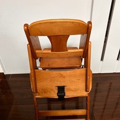 澤田木工 木製 ハイローチェア　ベビーチェア ハイチェア ローチェア　テーブル付の画像