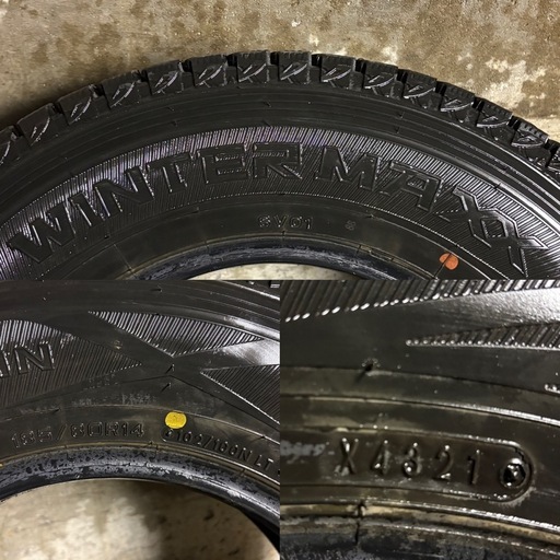 C-21 タイヤ 中古 DUNLOP STUDLESS FOR VAN WINTERMAXX SV02 185/80R14 102/1