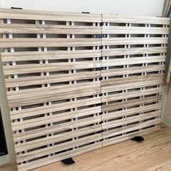 美品 タンスのゲン 折りたたみすのこベッド セミダブルの画像