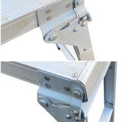 ○W POWER アルミ洗車梯子 作業台 洗車台 足場 約W97×D28×H91cm 掃除 高所作業 型番不明 中古品■ジモティ姫路の画像