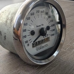 ■■【当時物 】SP武川 ホワイト＆ブラックスピードメーター 140km/h LEDの画像
