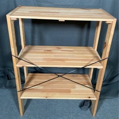 木製シェルフ幅約66×奥行約30×高さ約90cm 棚 飾り棚 オープンラック オープンシェルフ 収納棚 本棚 木製  NO.35の画像