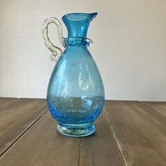 0010　琉球ガラス　水差し（花瓶）の画像