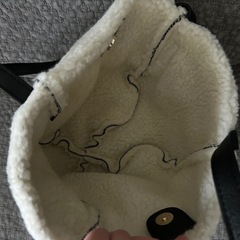 新品 レイジースーザン フェイクムートンバッグ ヘリンボーンの画像