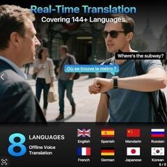 スマートウォッチ★AIチャットGPT翻訳機能搭載★チタン合金製 防水 スポーツの画像