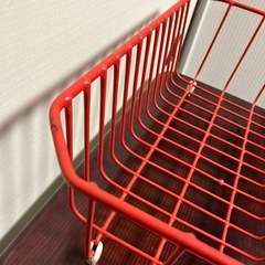 水切り用スチールラック 赤の画像