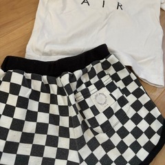 【サイズ目安95】 NIKE半袖Tシャツ&チェックショートパンツの画像