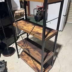 ニトリ製　ブックシェルフ　オープンラック　フリーラック　４段ラック　ステイン６０　の画像