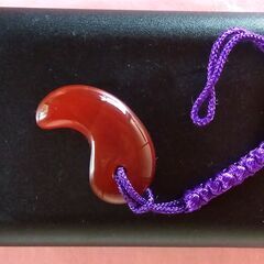 出雲　めのう細工　勾玉形　根付　キーホルダー　ストラップ　瑪瑙の画像