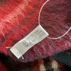 冬のアイテム🤍マフラー🧣ストールチェック柄レディース👱‍♀️スカーフおしゃれ🌷ハニーズHoneysアクリル100％赤•緑•白の画像
