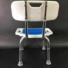 山善/YAMAZEN コンフォートシャワーチェア YS-7003SN 白×青 風呂イス 介護用品 入浴介護 入浴いす 25j菊STの画像