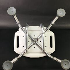 山善/YAMAZEN コンフォートシャワーチェア YS-7003SN 白×青 風呂イス 介護用品 入浴介護 入浴いす 25j菊STの画像