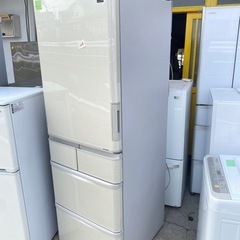 福岡市内-久留米-小郡配送無料　保証あり シャープ SHARP プラズマクラスター冷蔵庫 （412L・どっちもドア） 5ドア ゴールド系 SJ-W411F-Nの画像