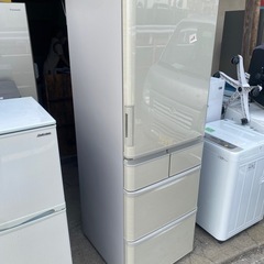 福岡市内-久留米-小郡配送無料　保証あり シャープ SHARP プラズマクラスター冷蔵庫 （412L・どっちもドア） 5ドア ゴールド系 SJ-W411F-Nの画像