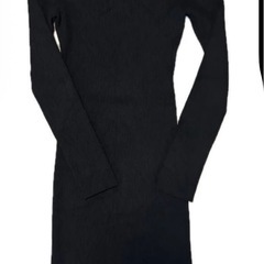 GRL Vネックリブニットミニワンピース rut671 ブラック 黒 Mの画像