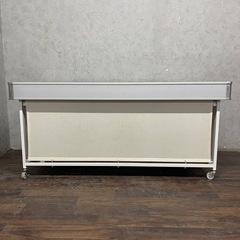 ww5/2 平台ワゴン キャスター付き W150×D75×H82cm 折りたたみ 店舗 販売 ワゴン 什器 イベント 祭事 店舗用品 業務用 ★直接引取歓迎◎の画像