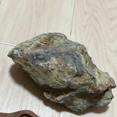 観賞用　水石 自然石 木製スタンド付きの画像