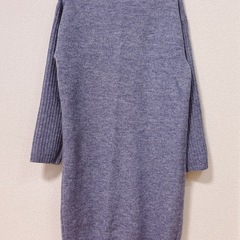 美品　ハニーズ　ハイネックニットワンピース　S ブルーの画像