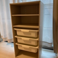 カラーボックス　引き出し付の画像