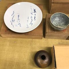 茶道具 茶碗、水指、花瓶、皿などまとめて 15点の画像