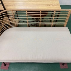 2人掛けソファ　籐家具の画像