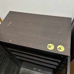 ②シューズラック 下駄箱 幅60cm スリムタイプ ダークブラウンの画像